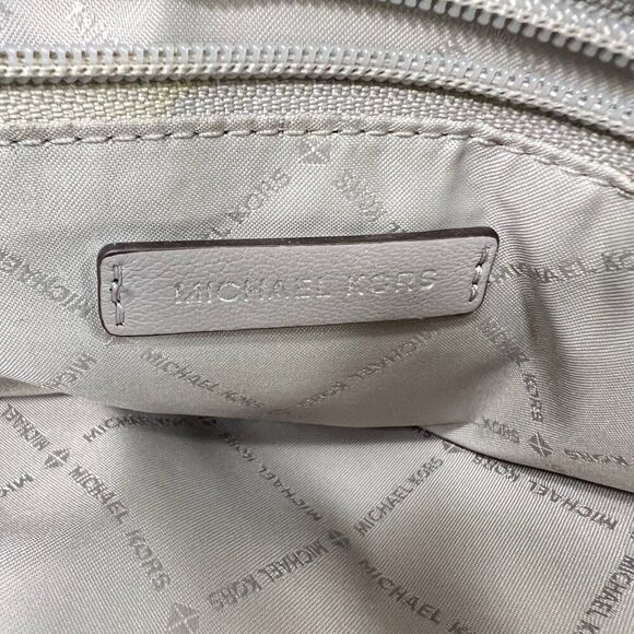 Michael Kors Quilted Leather Peyton Shoulder Bag Tote With Chain Strap Gray - Picture 3 of 14